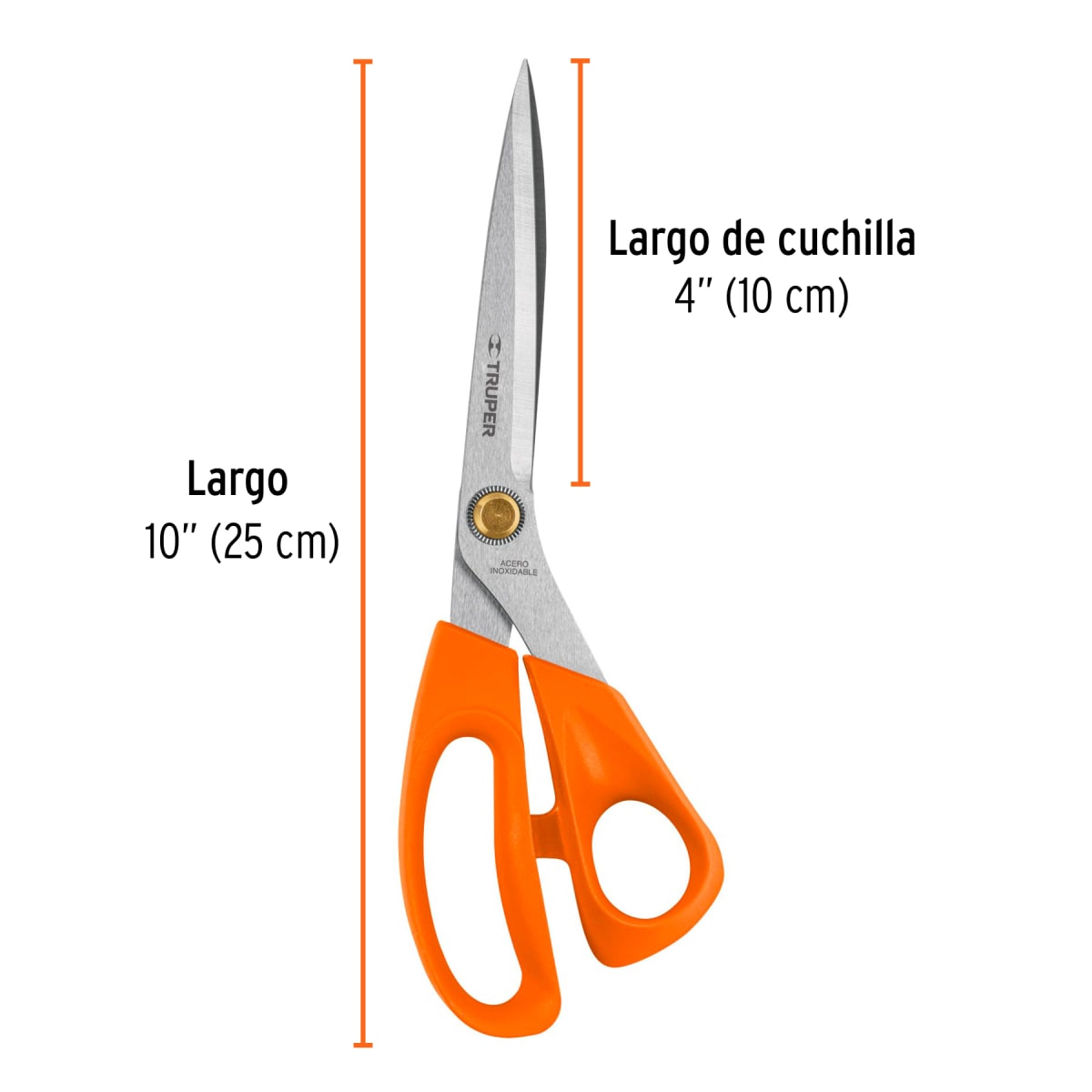 Tijera 10´´ de acero inoxidable para costura, Truper3