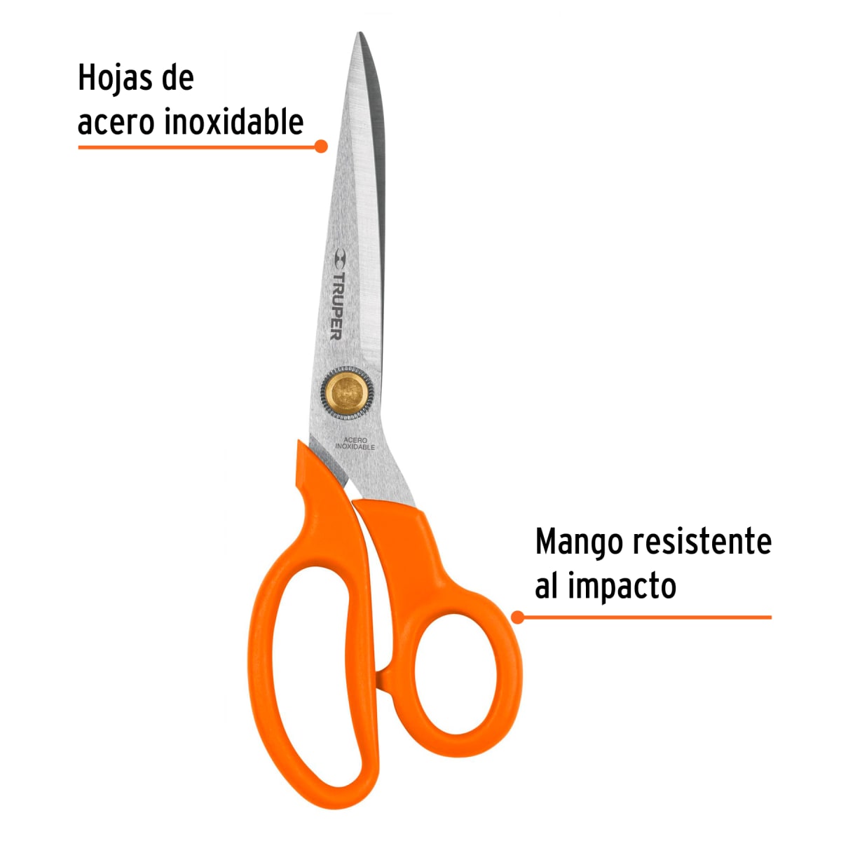 Tijera 8-1/2'' de acero inoxidable para costura. truper2