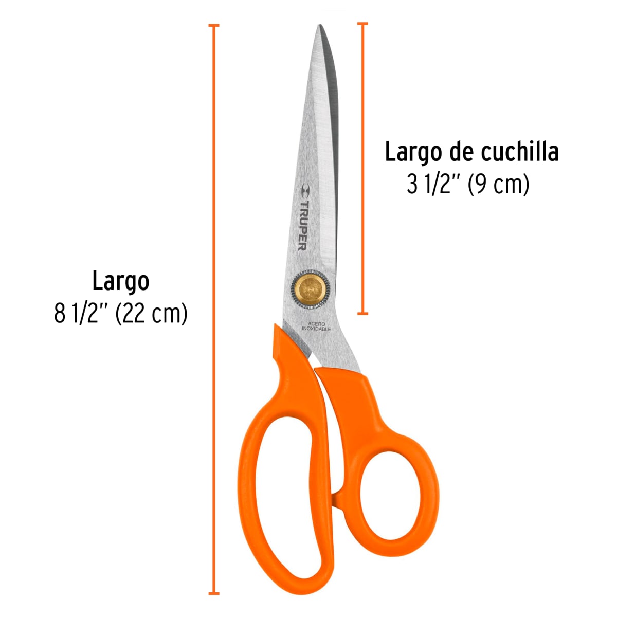 Tijera 8-1/2'' de acero inoxidable para costura. truper3