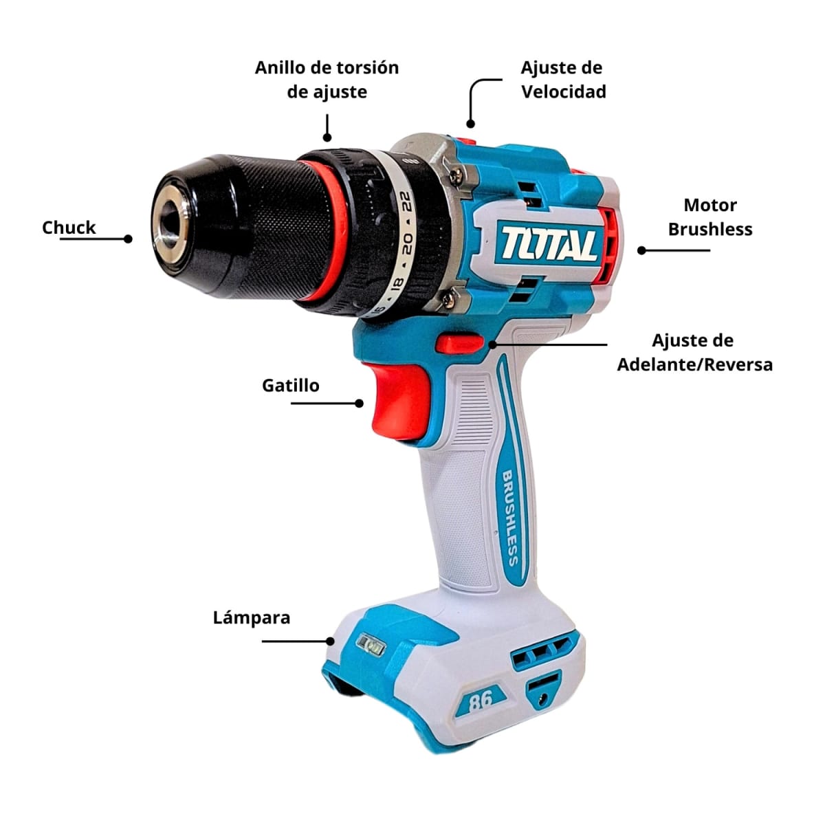 Taladro Percutor 86nm industrial Total5