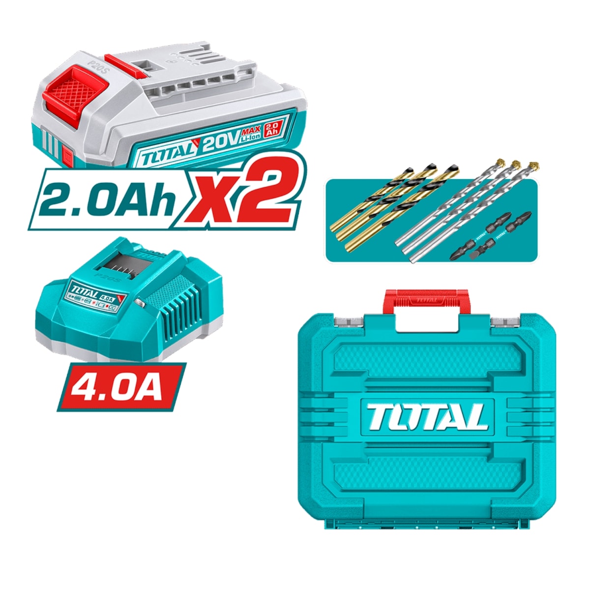 Taladro Percutor y Atornillador 86nm 20V Total5