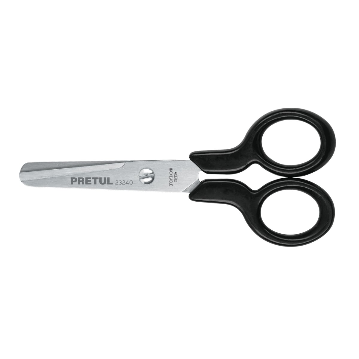 Tijera 4-1/2´´ de acero inoxidable punta roma escolar, Pretul1