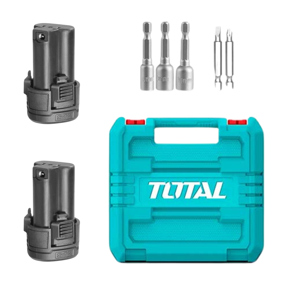 Atornillador de Impacto 100nm + 2 Batería tipo C 12v Total5