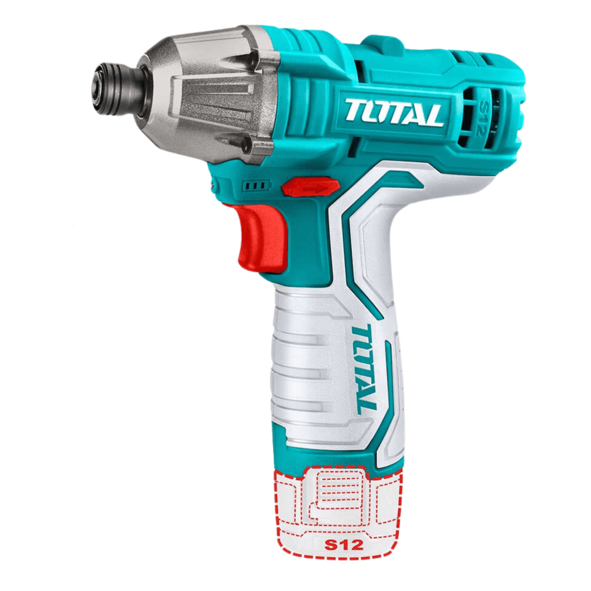 Atornillador de Impacto 100nm + 2 Batería tipo C 12v Total4