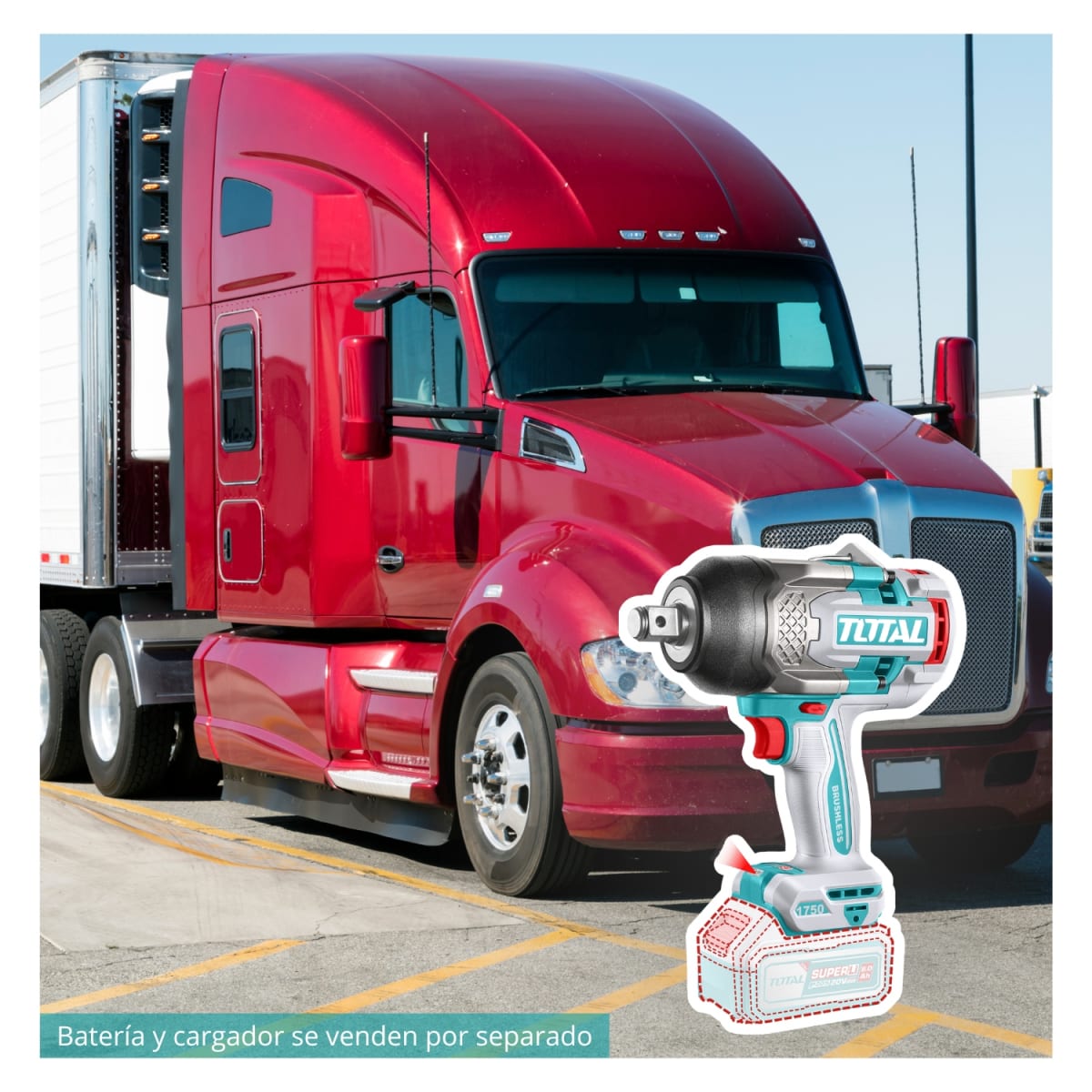 Llave de Impacto 3/4'' 1750nmm (solo cabezal) 20v Total4