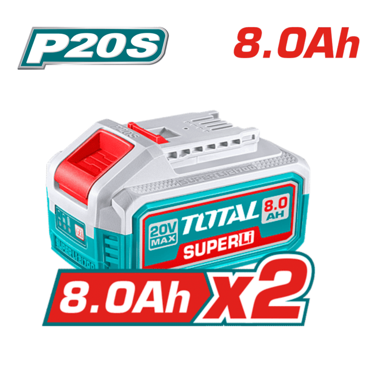 Llave de impacto 1750nm 3/4'' + 2 baterías 8ah y cargador Industrial Total5