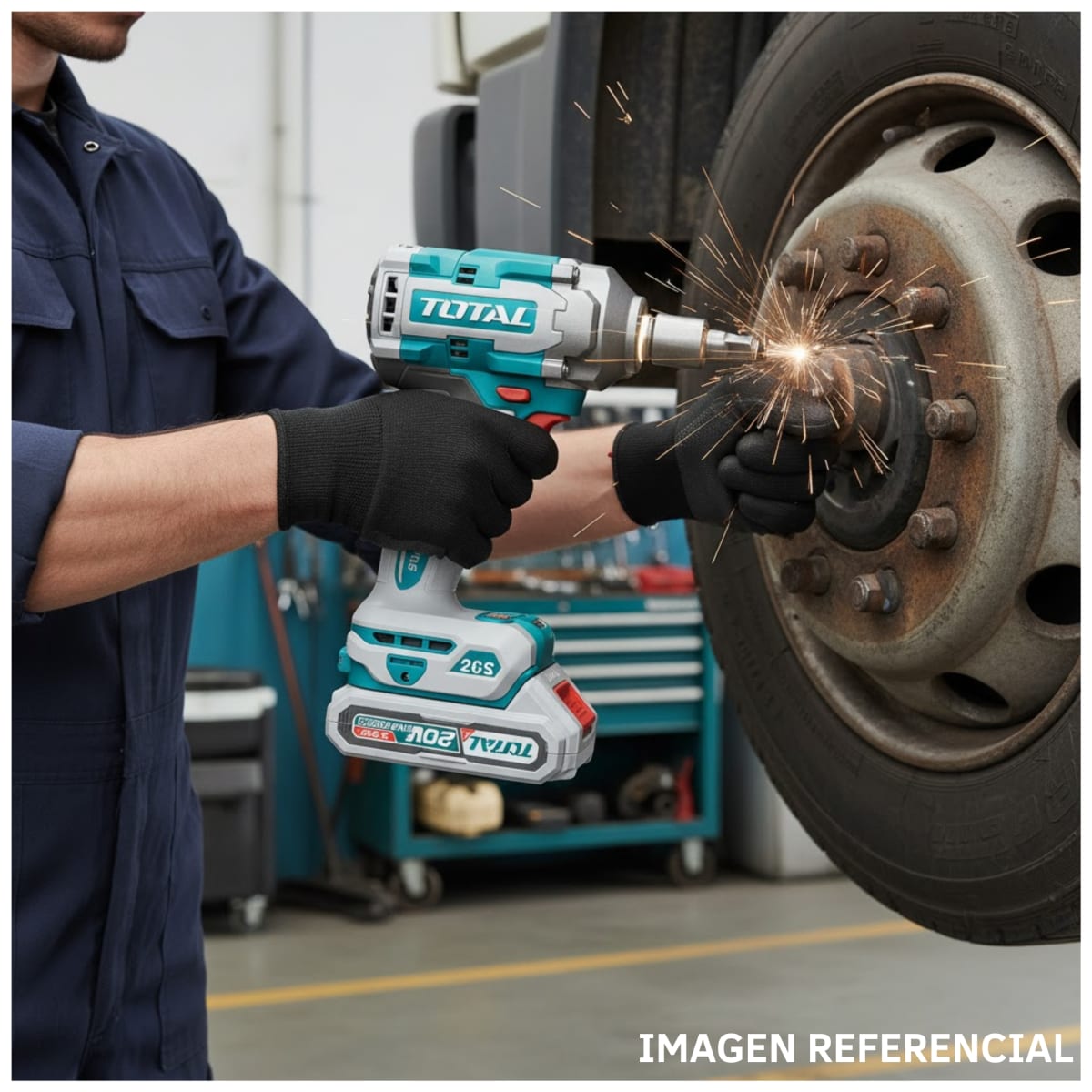 Llave/Destornillador de Impacto 1/2'' 230nm +2 baterias y Cargador 20v Total4