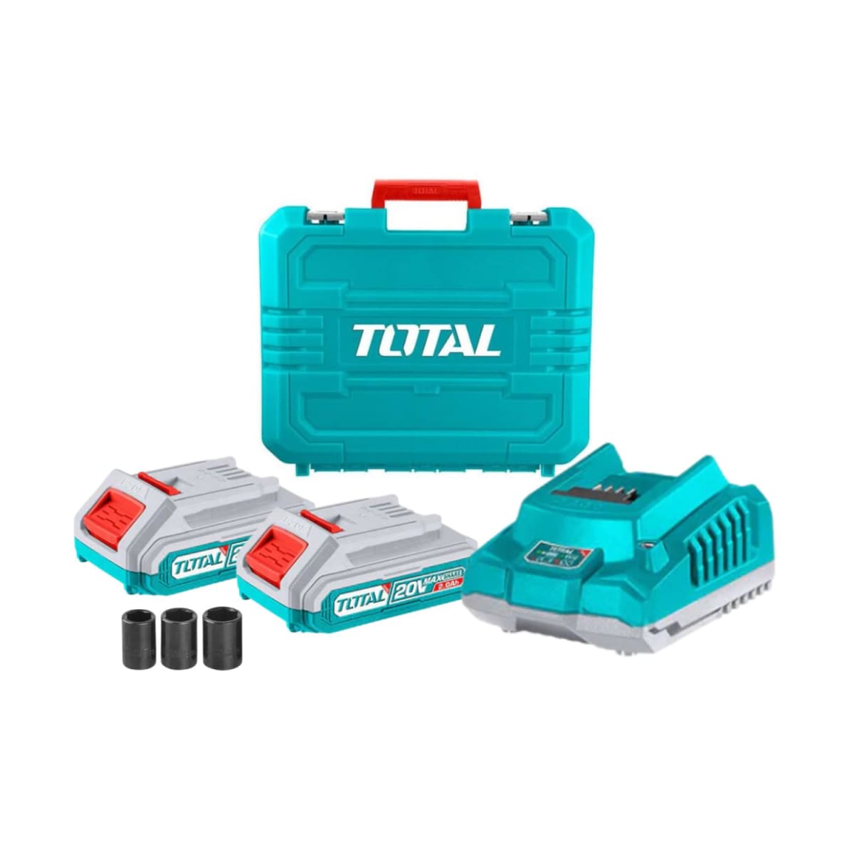 Llave de impacto 400 Nm + 2 baterías 2ah Total5