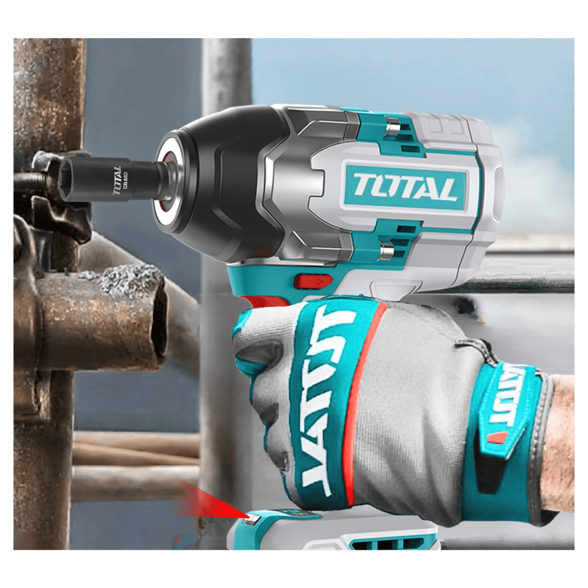 Llave de Impacto 850nm + 2 Baterias 4amp + Cargador 20v Total4