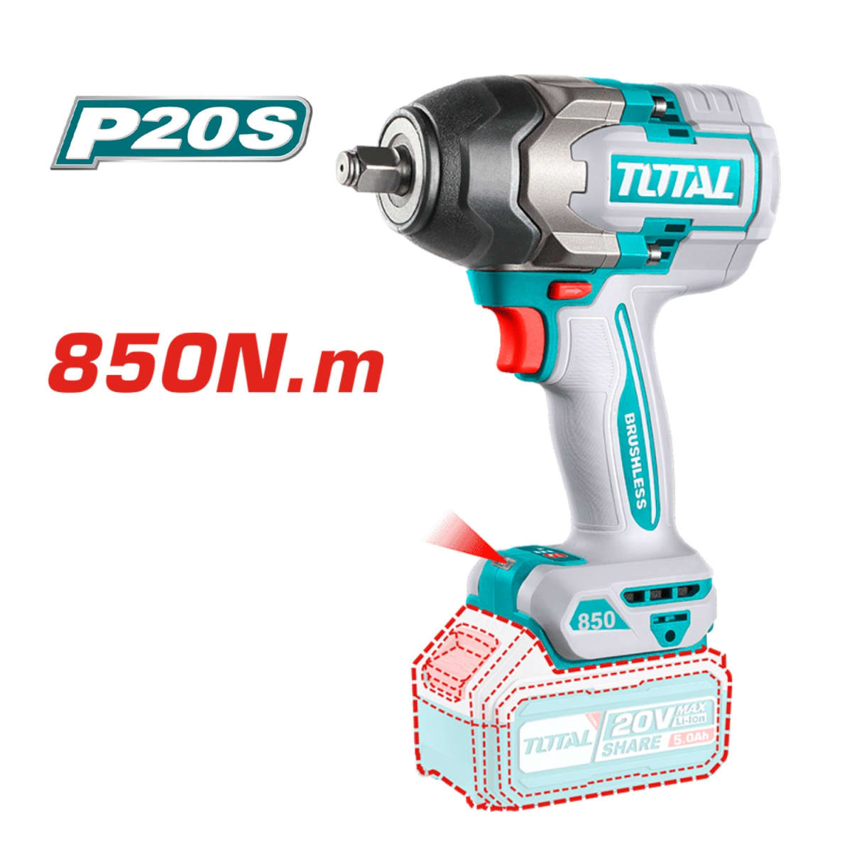 Combo 3 en 1 Llave de Impacto de 1350nm + 850nm + 400nm Total4