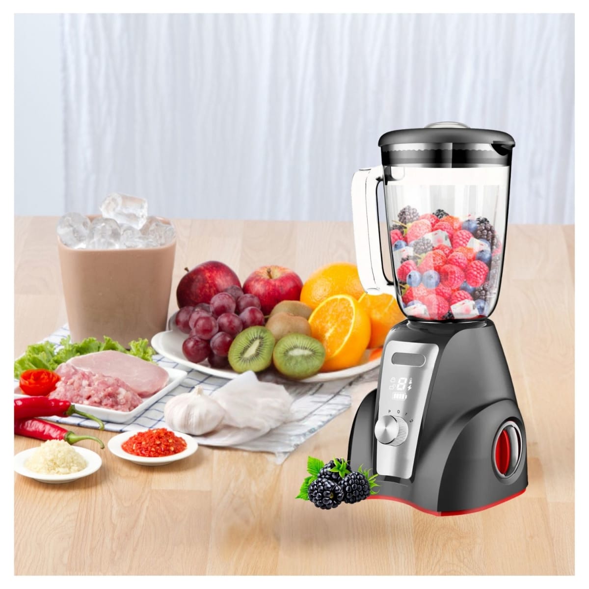 Licuadora inalámbrica 16v con pantalla LED con bateria y cargador Total5