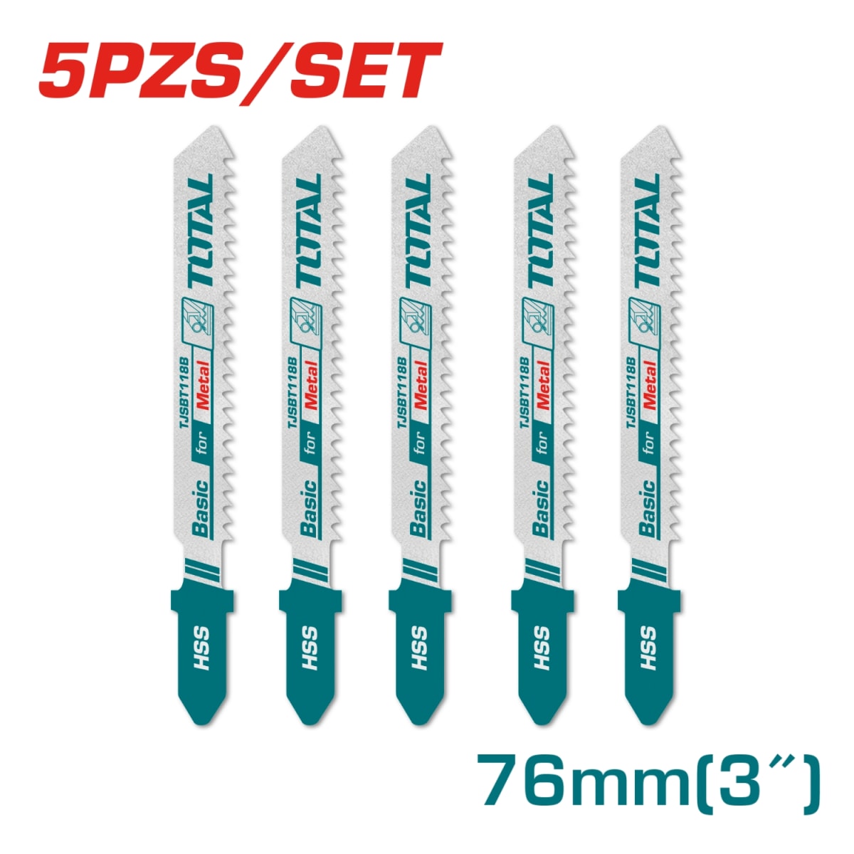 Set de Sierra Caladora 76mm 5pcs Total2