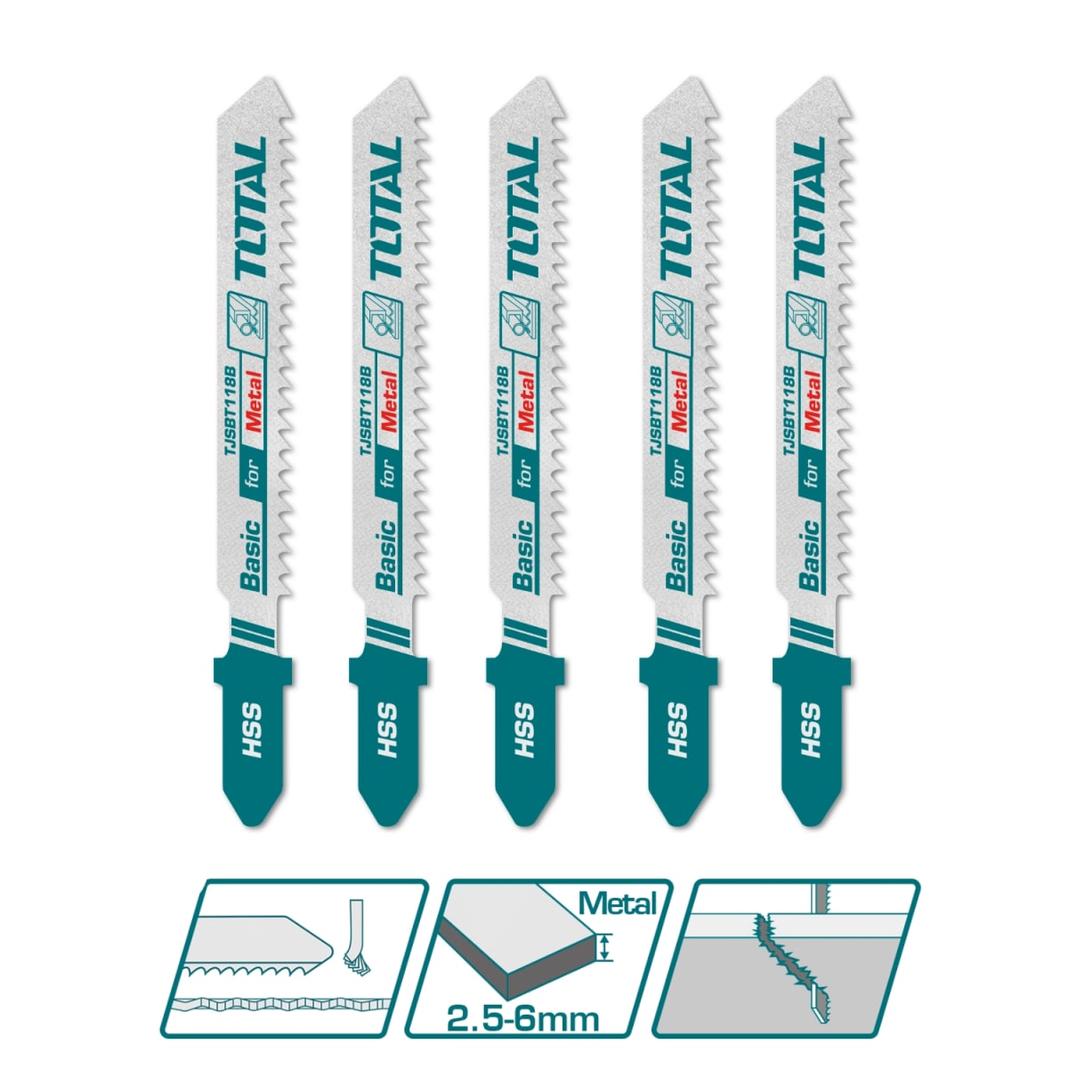 Set de Sierra Caladora 76mm 5pcs Total3