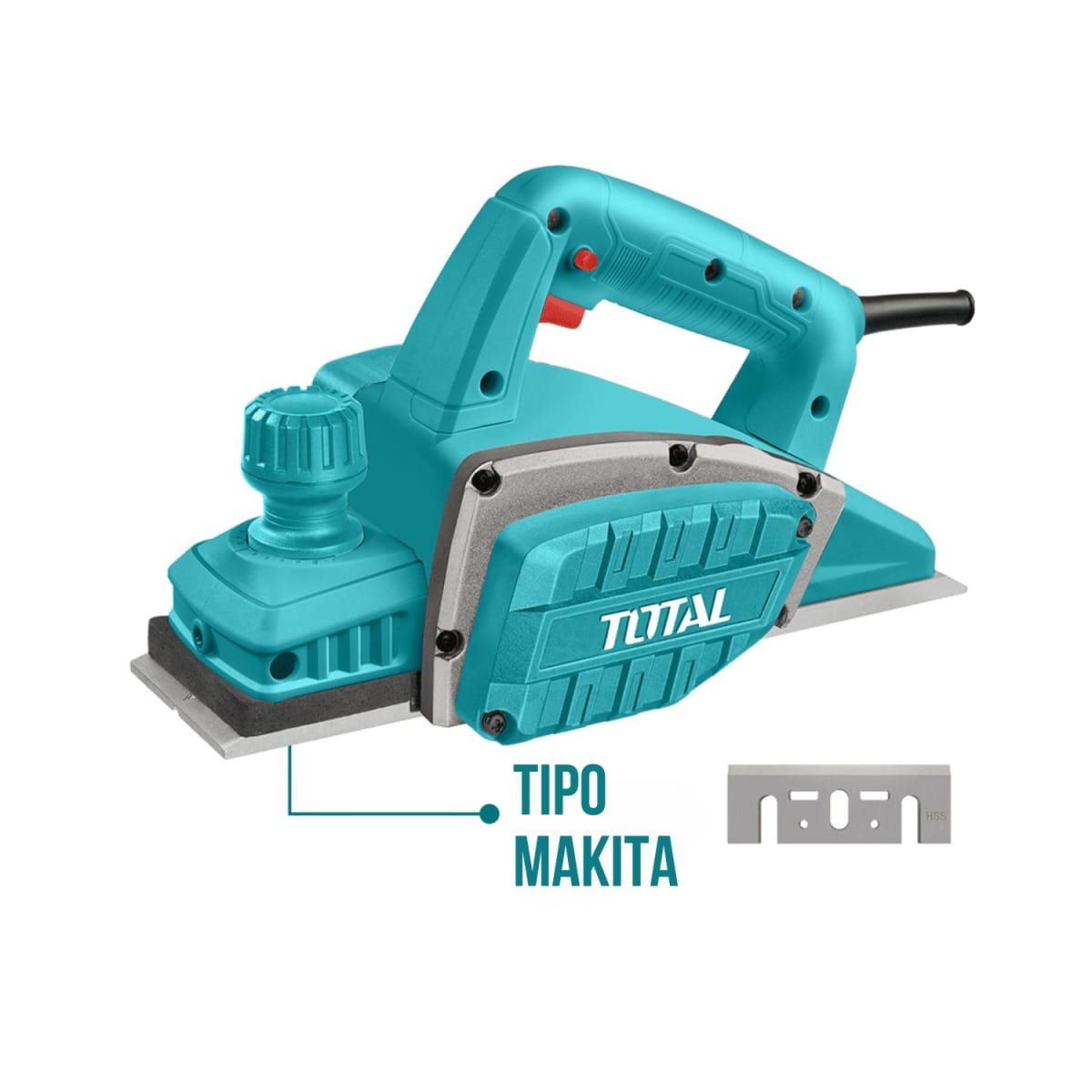 Cepillo carpintero eléctrico 550w Total3