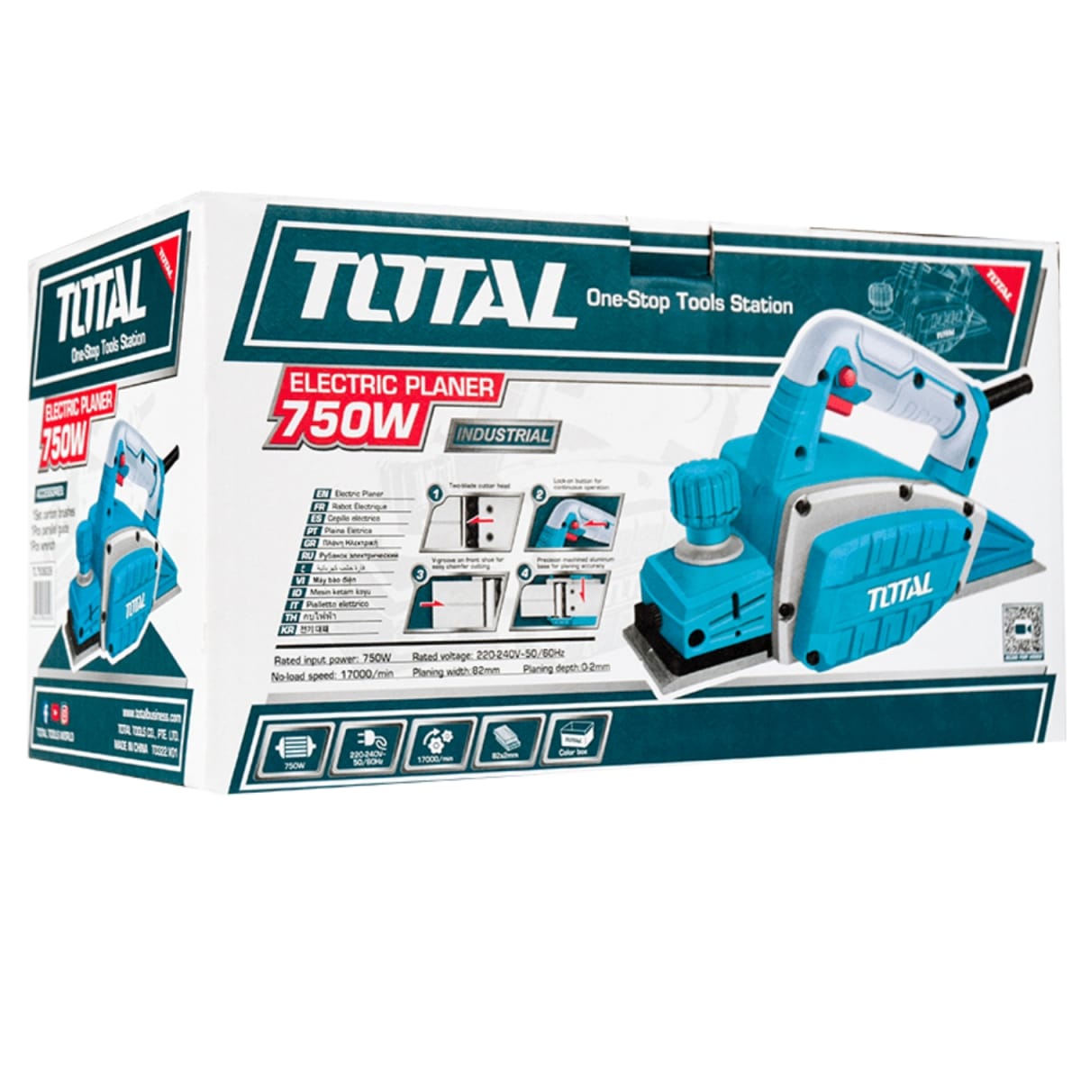 Cepillo Carpintero eléctrico 750w total3