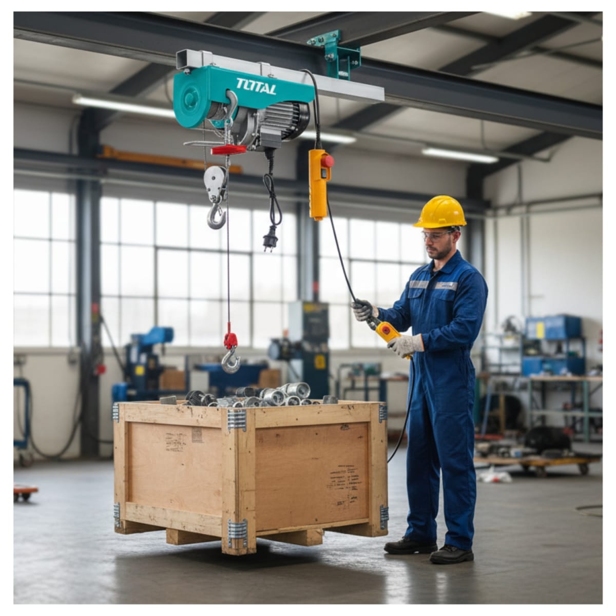 Tecle Electrico soporta 500kg 900w Total4