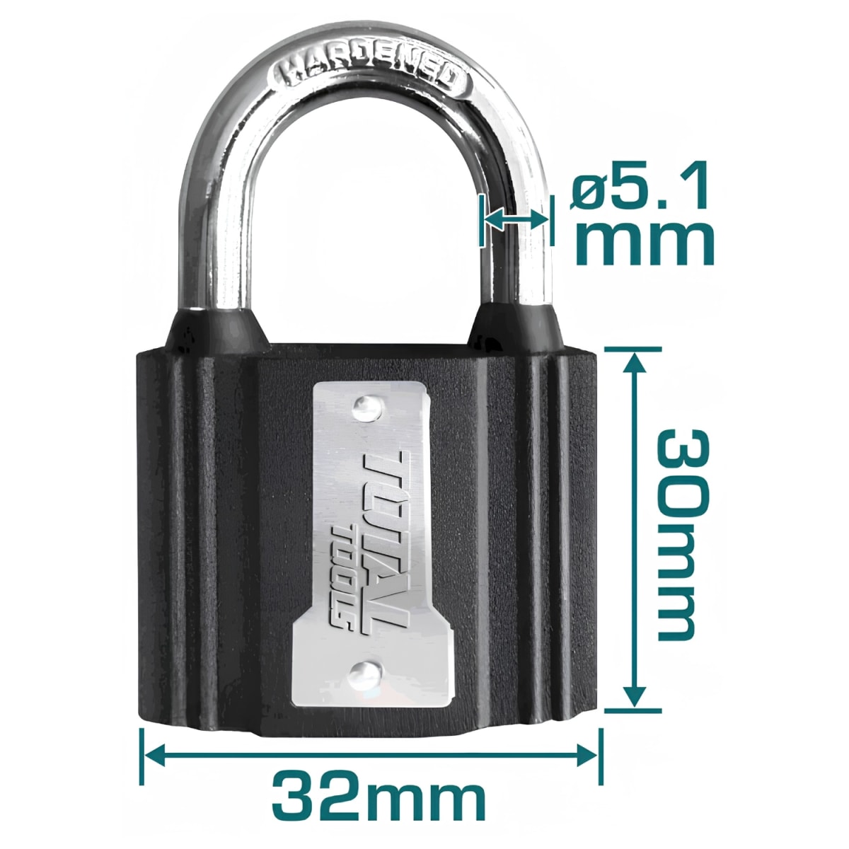 Candado de hierro 32mm Total3
