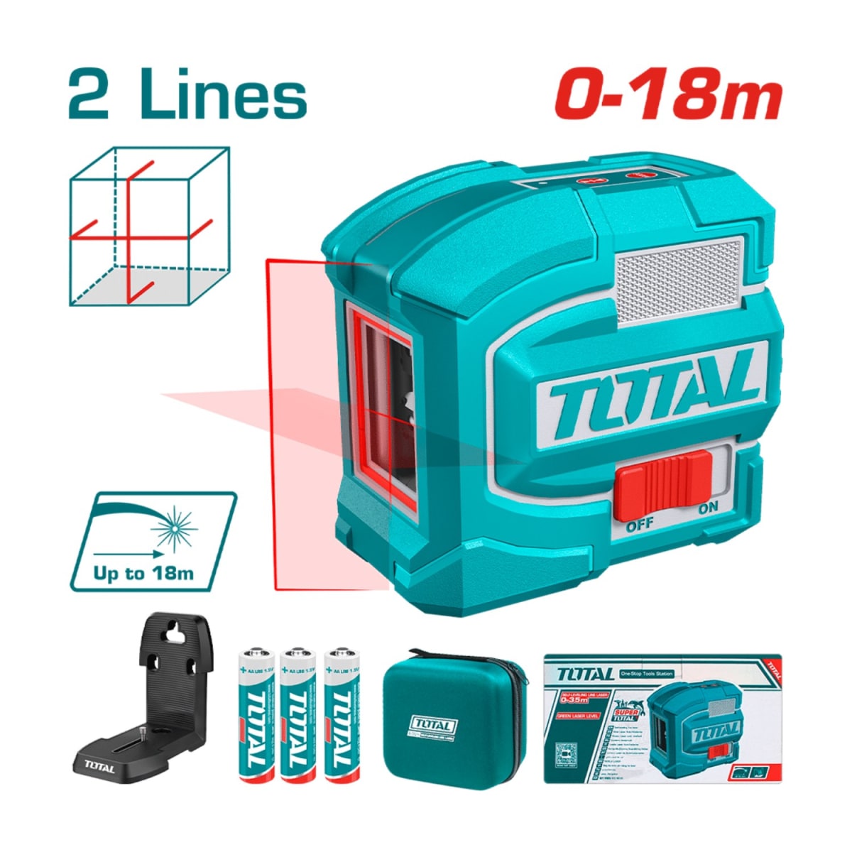 Nivel laser autonivelante 18m Total2