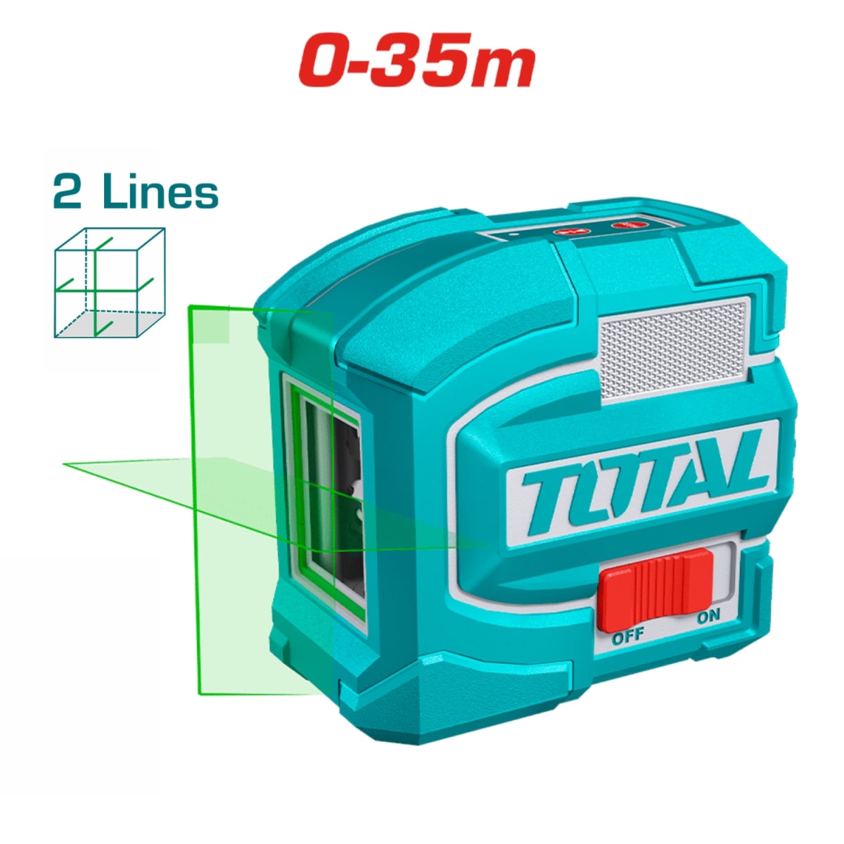 Nivel Laser Verde 2 Lineas 0-35m Total3