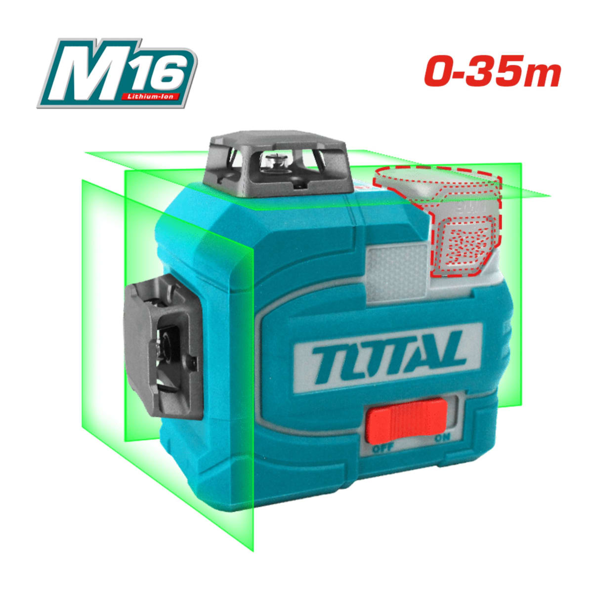 Nivel laser 12 líneas + accesorios Total5