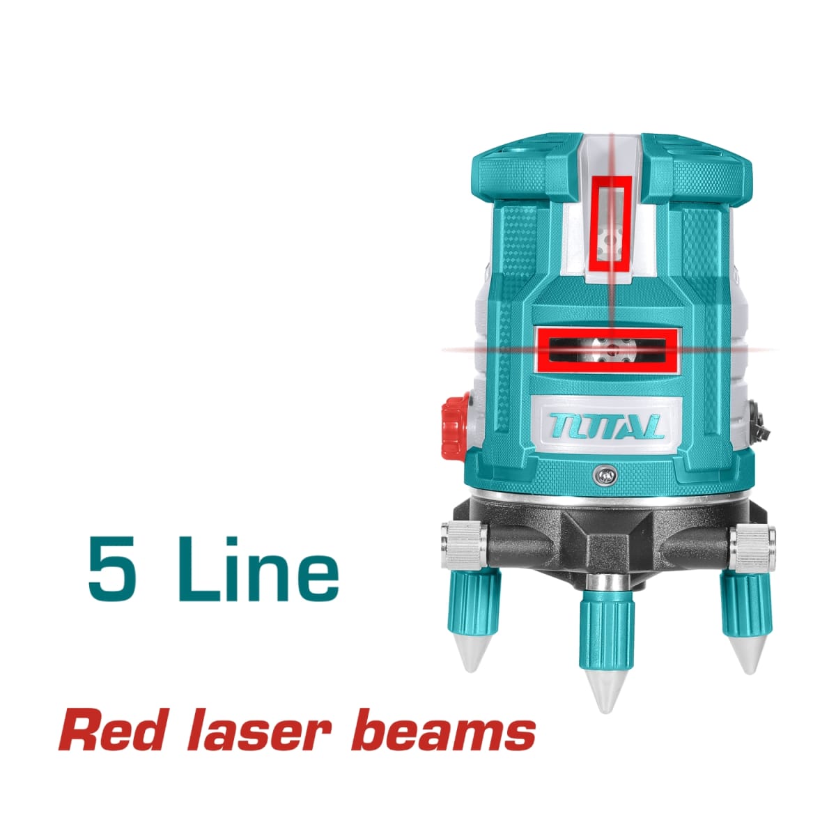 Nivel Laser Rojo 5 Lineas 0-30m Total3