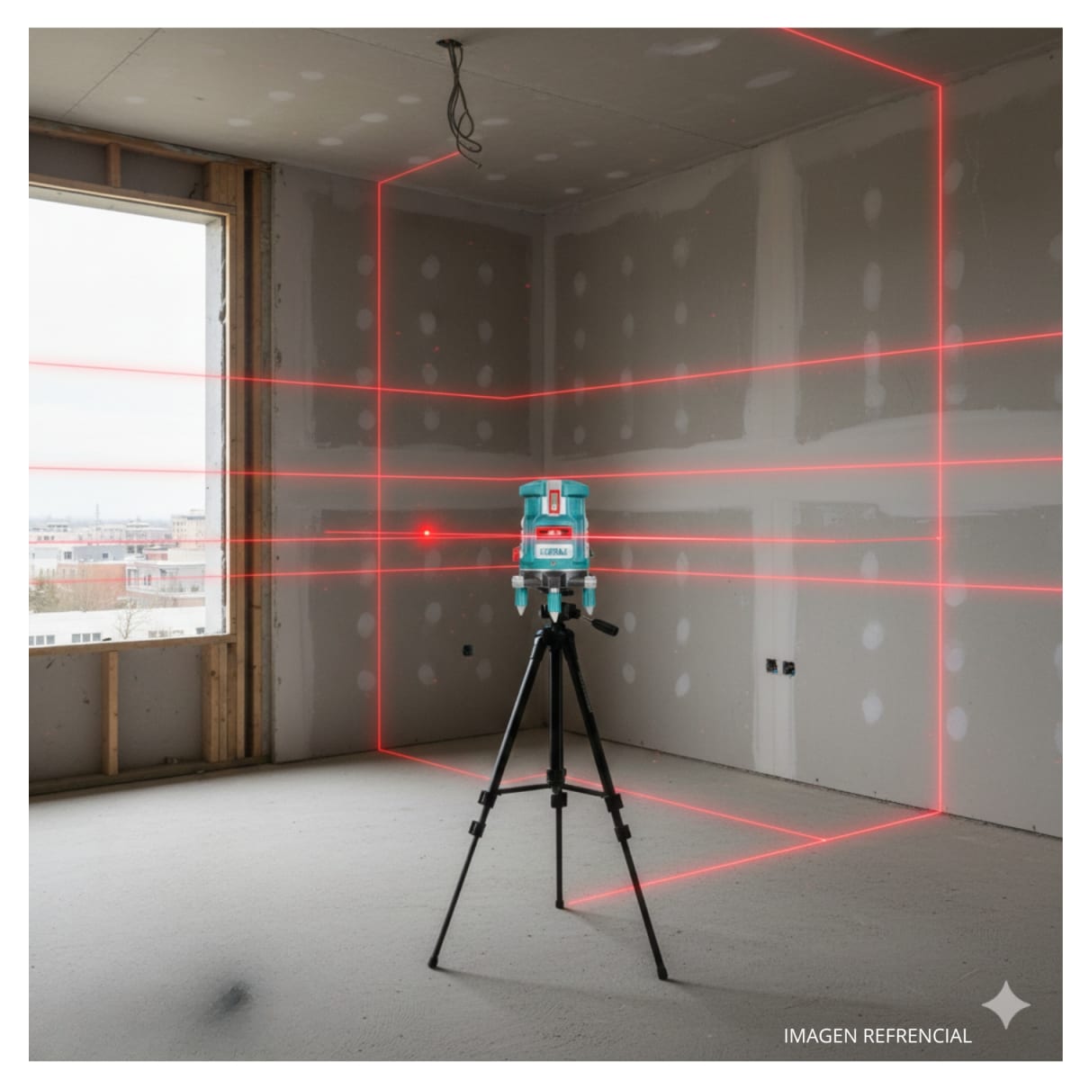 Nivel Laser Rojo 5 Lineas 0-30m Total4