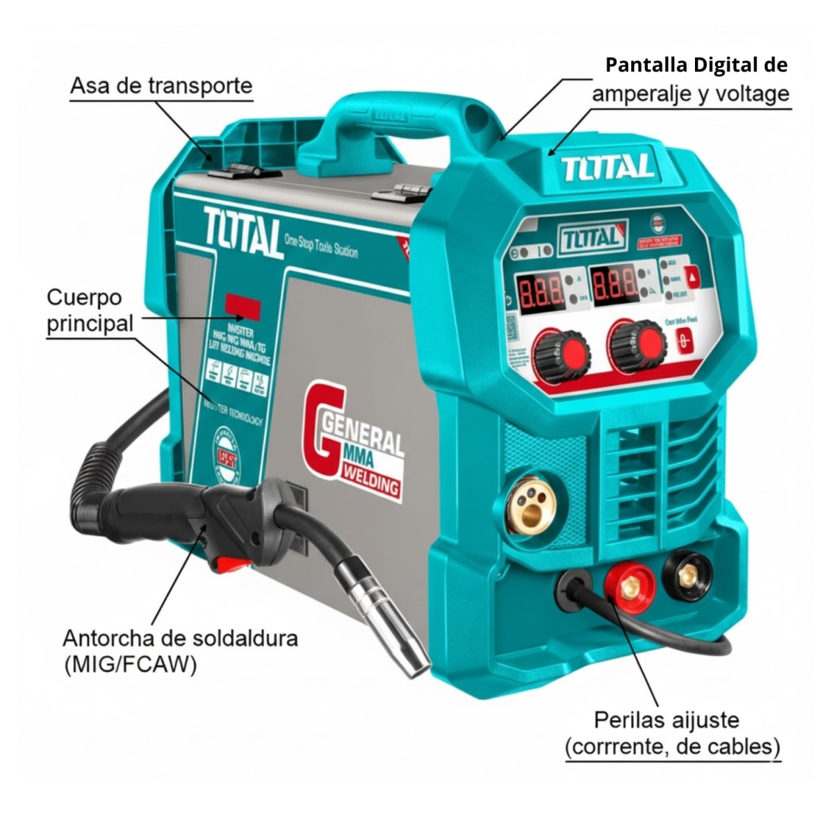 Soldadora Inverter MMA/MIG 160AMP Total3