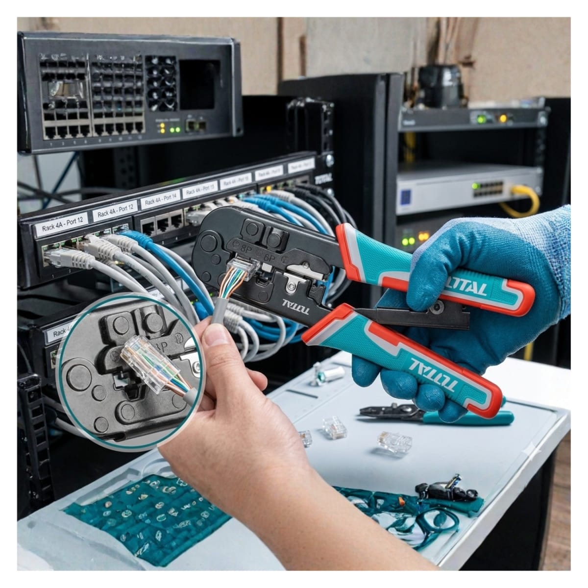 Alicate pinza crimpadora 8