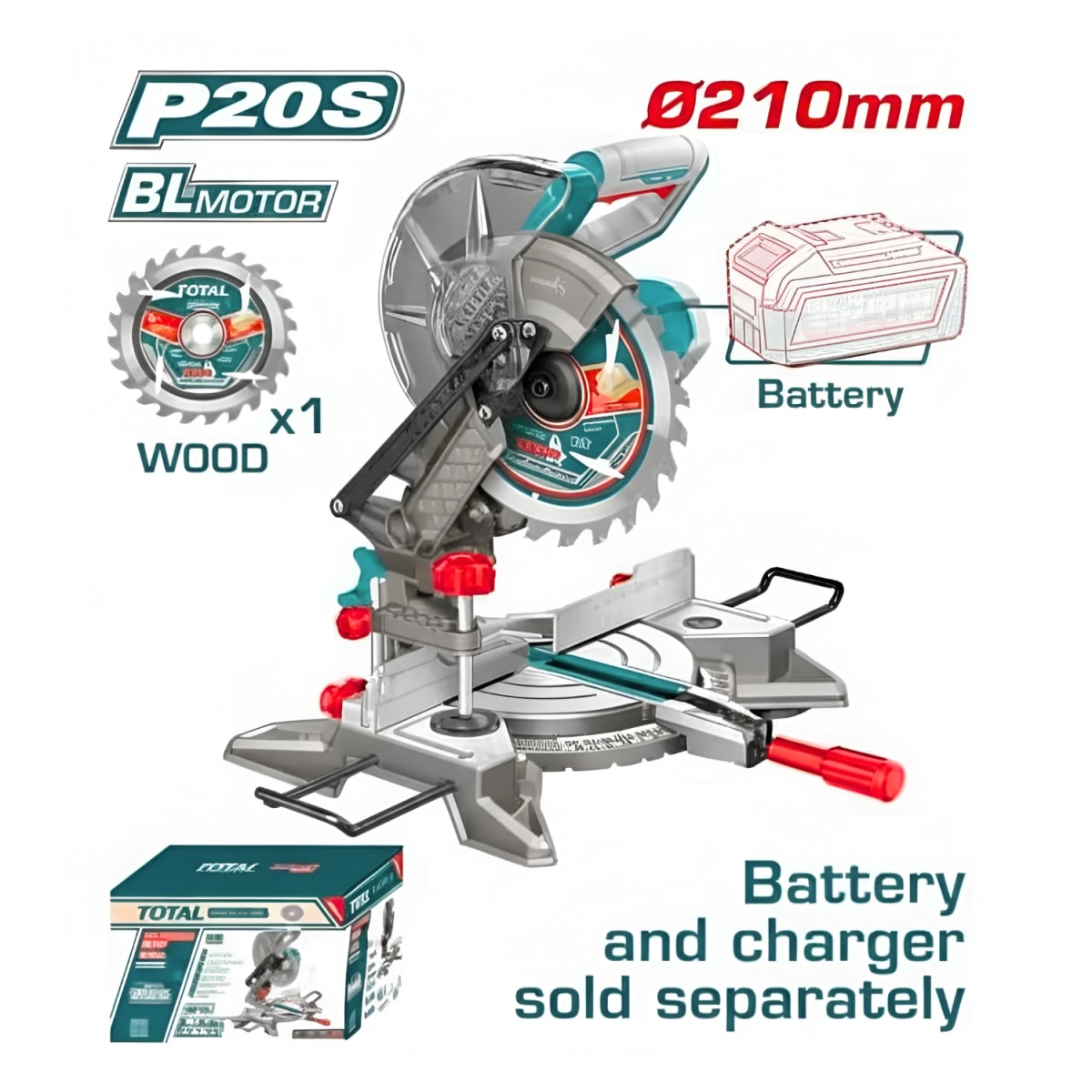 Sierra Ingleteadora 20v 210mm Total2