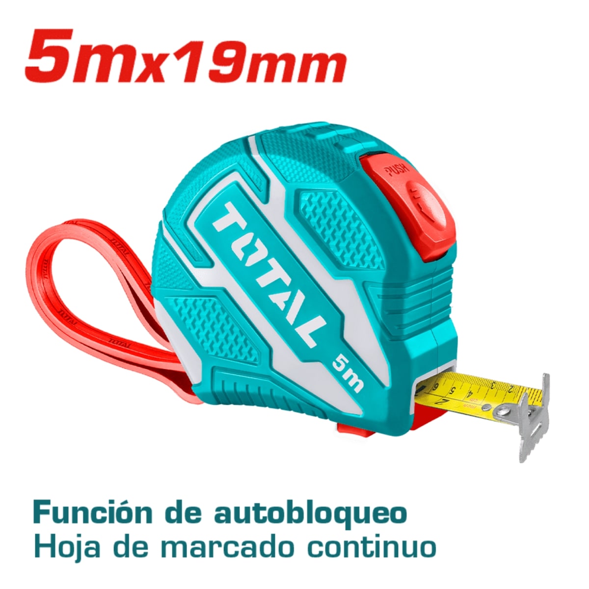 Wincha cinta metrica 5Mx25mm Total2