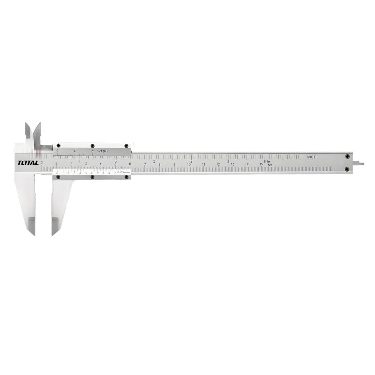 Calibrador Manual (Vernier) 150mm 6'' con estuche Total1