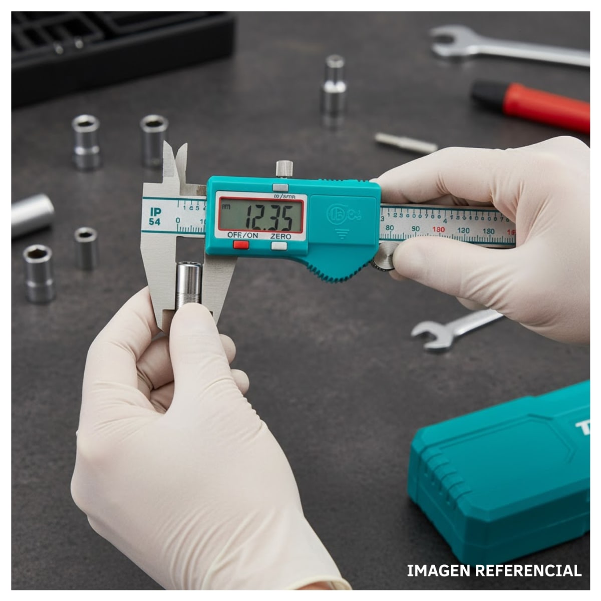 Calibrador Digital (Vernier) 150mm 6'' con estuche Total4