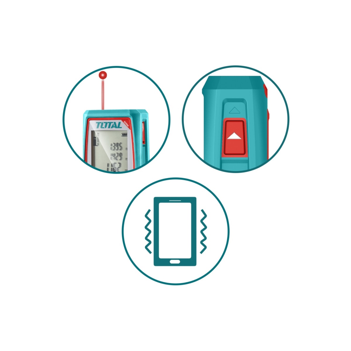 Medidor de distancia laser 100 metros Total6