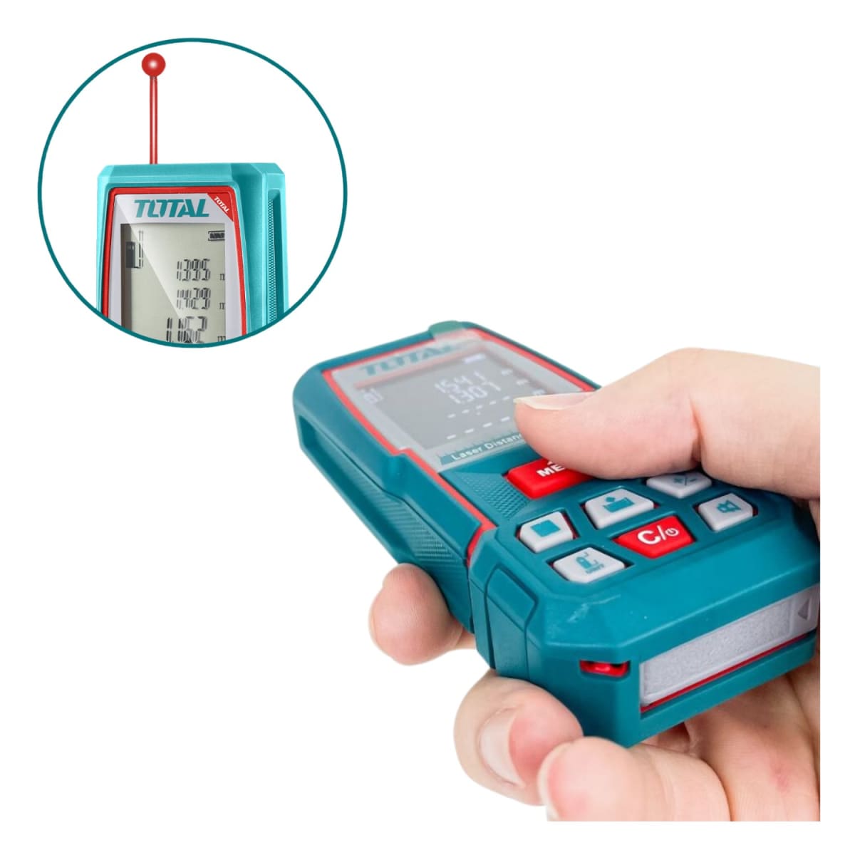 Medidor de distancia laser 100 metros Total5