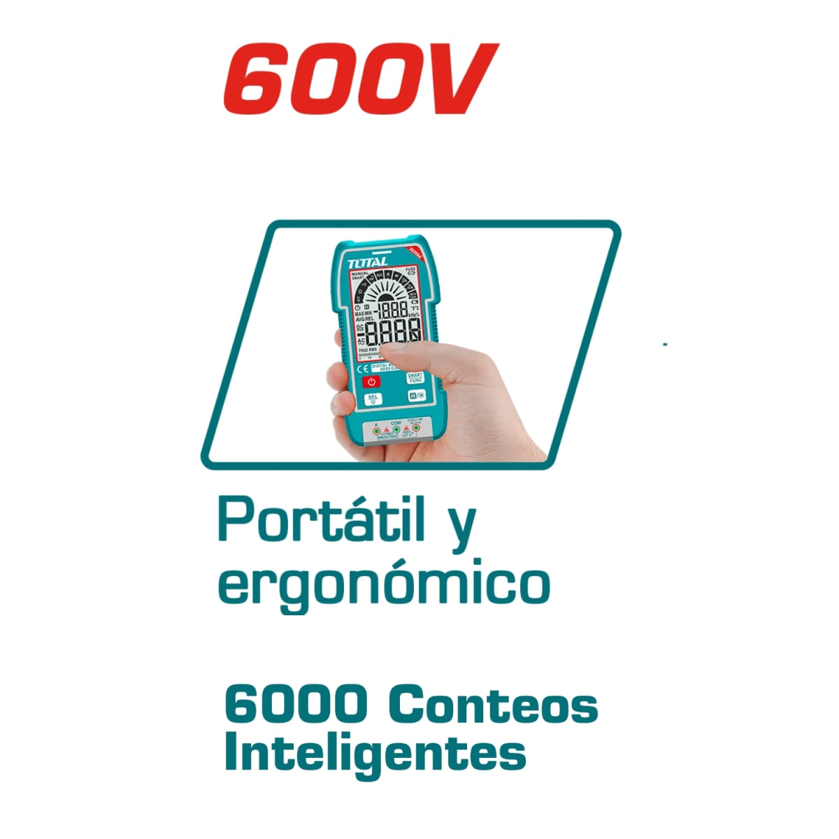 Multimetro Digital 600V 6000 conteos Smart Total4