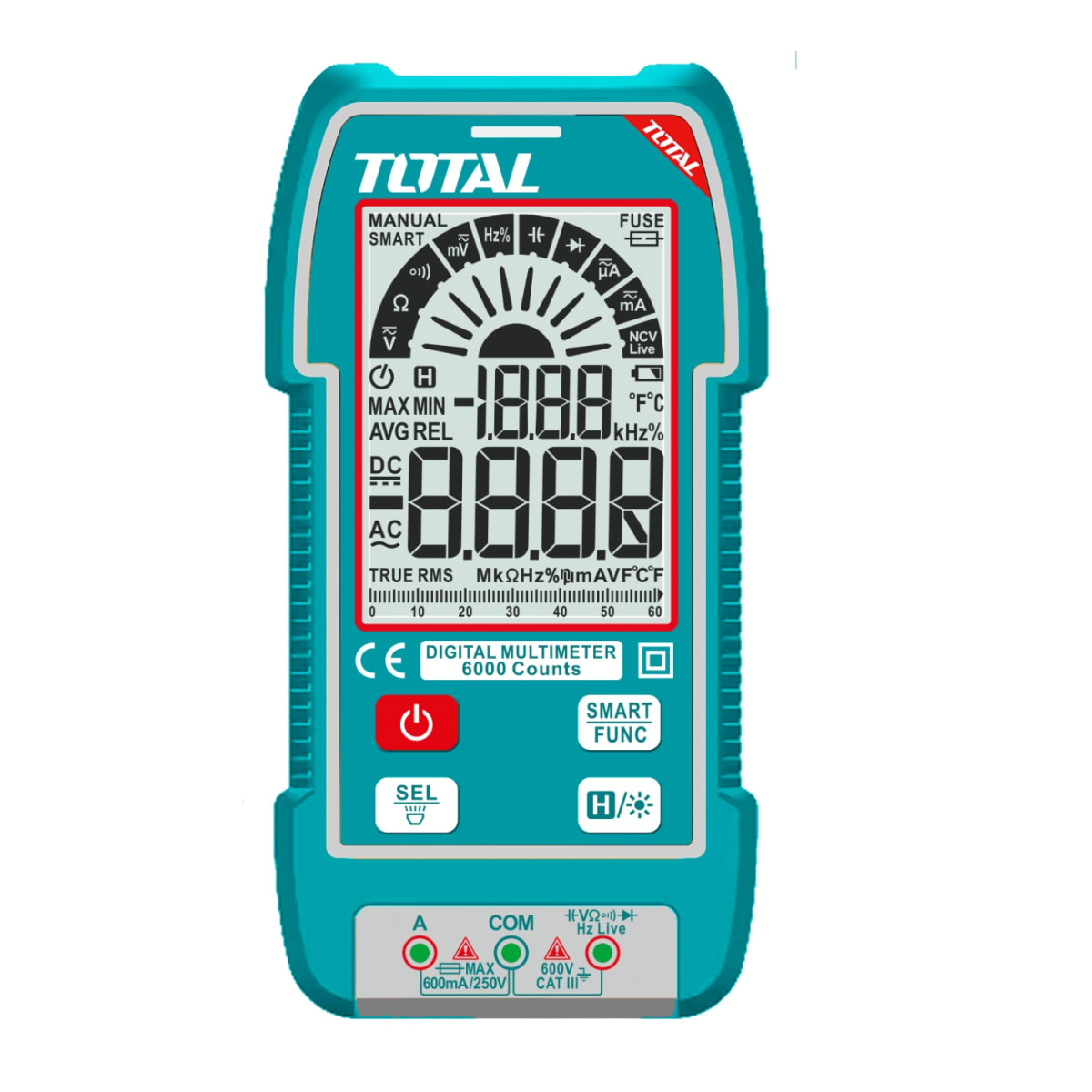 Multimetro Digital 600V 6000 conteos Smart Total1