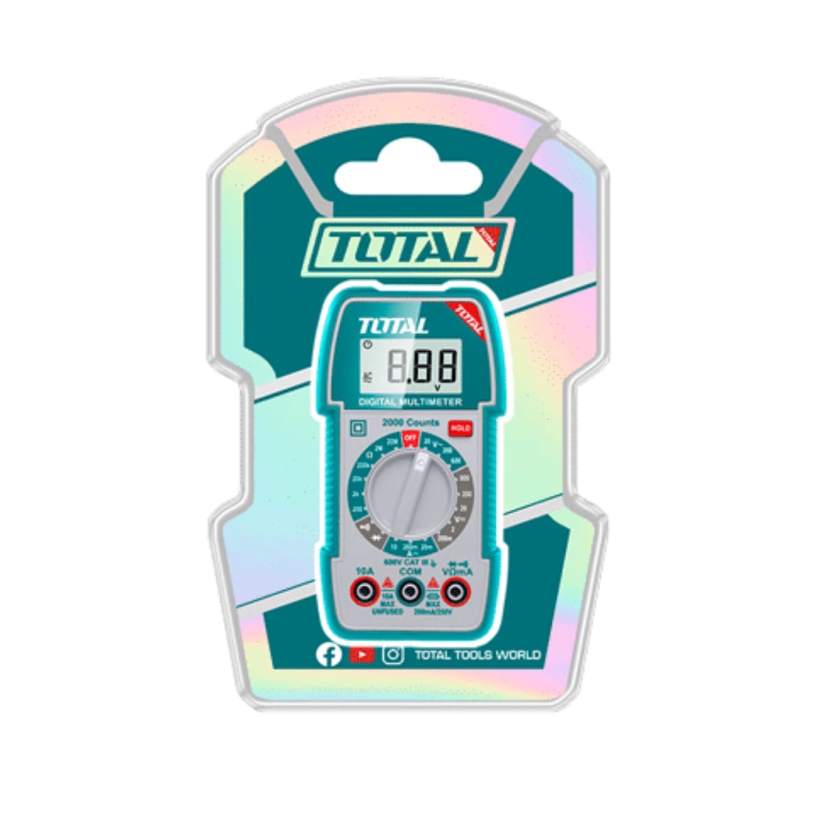 Multimetro Digital 600V 2000 conteos rango manual Total3