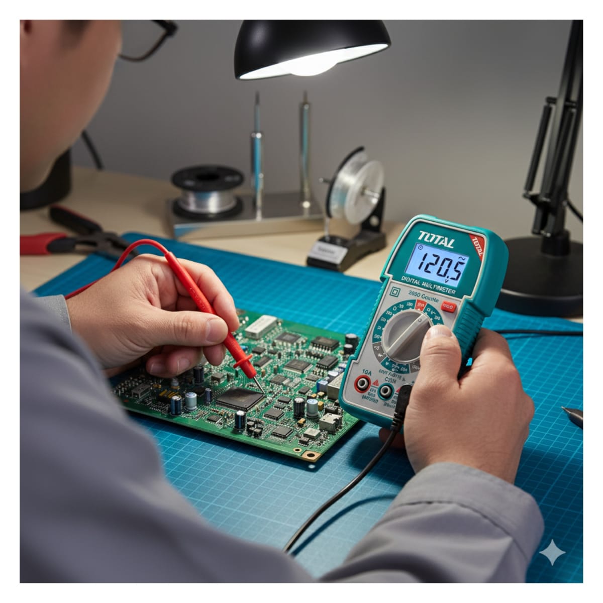 Multimetro Digital 600V 2000 conteos rango manual Total4