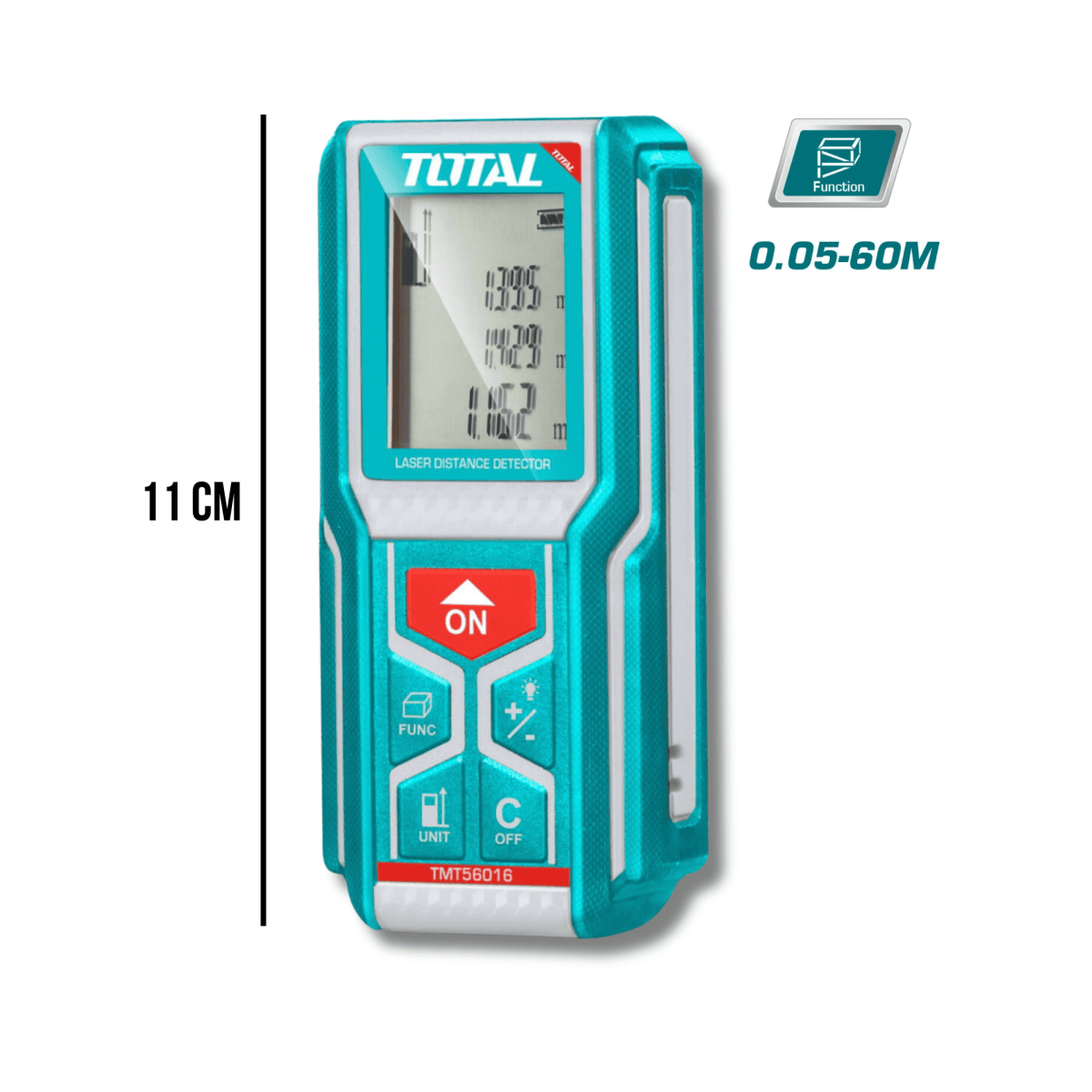 Medidor laser de distancia 60 metros Total2