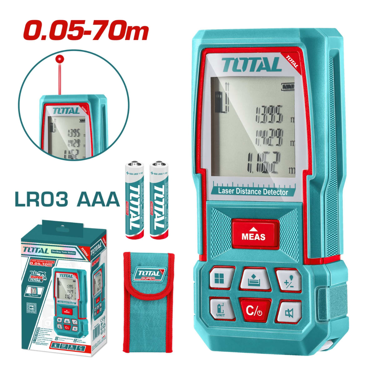 Medidor De Distancia Laser 70m Total Tmt570262