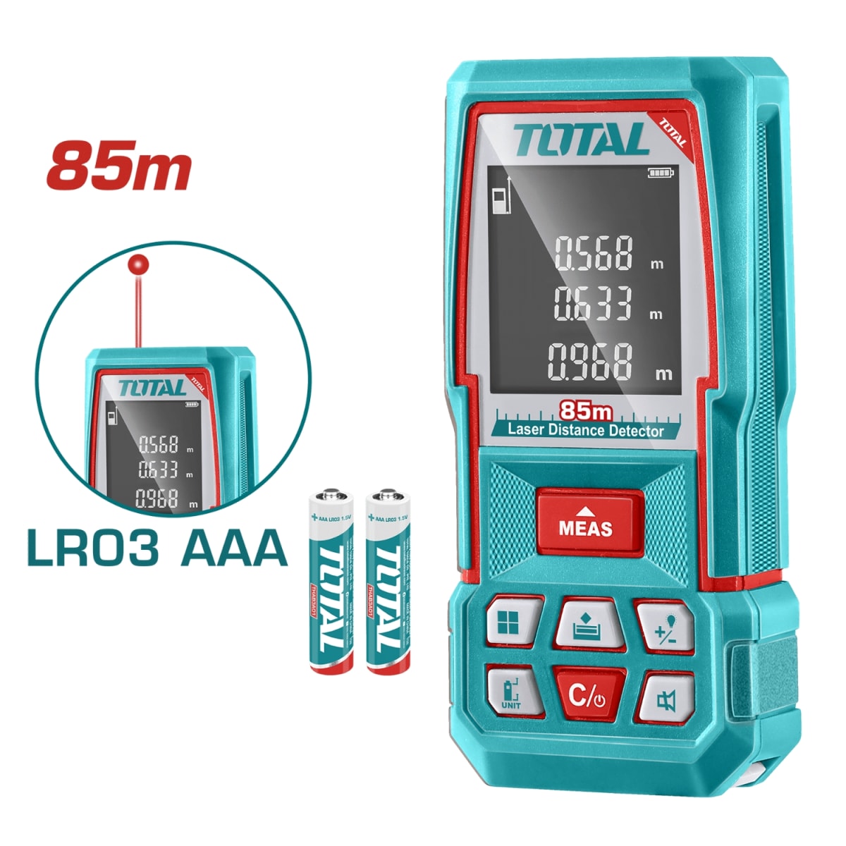 Medidor de Distancia Laser 85m Total2