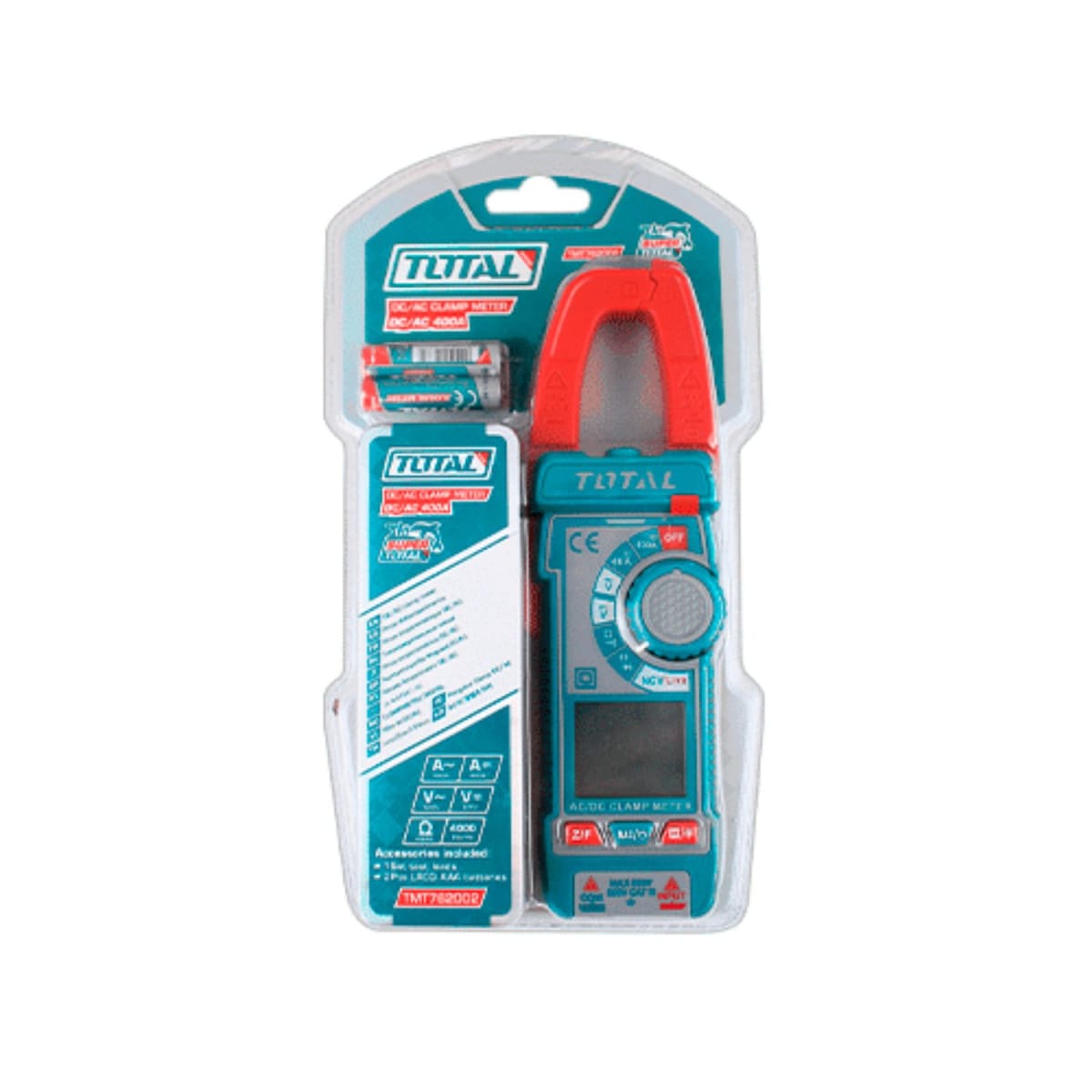 Pinza amperimétrica ac/dc 400a Total4