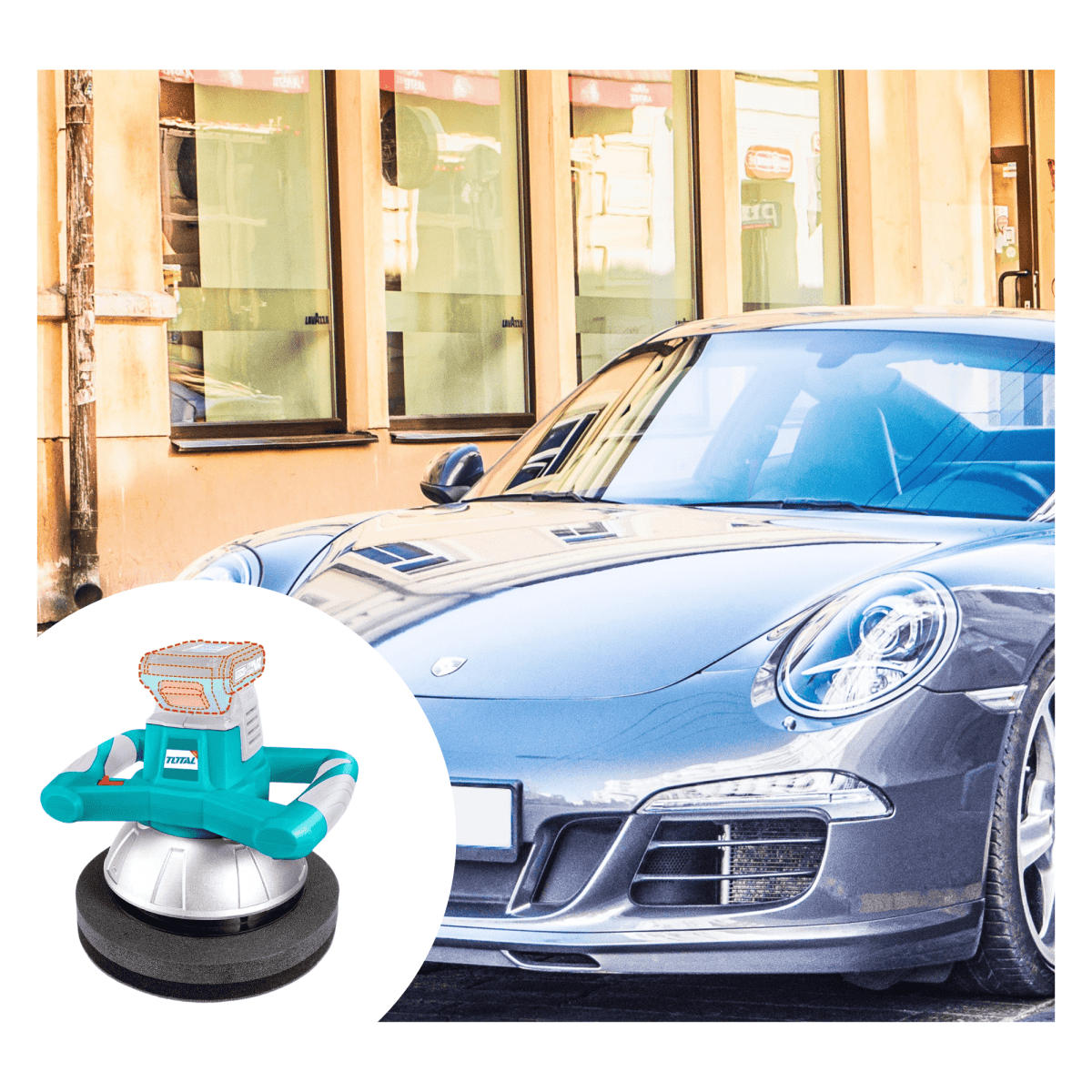 Pulidora orbital para auto 20v incluye 2 baterías 2ah Total10