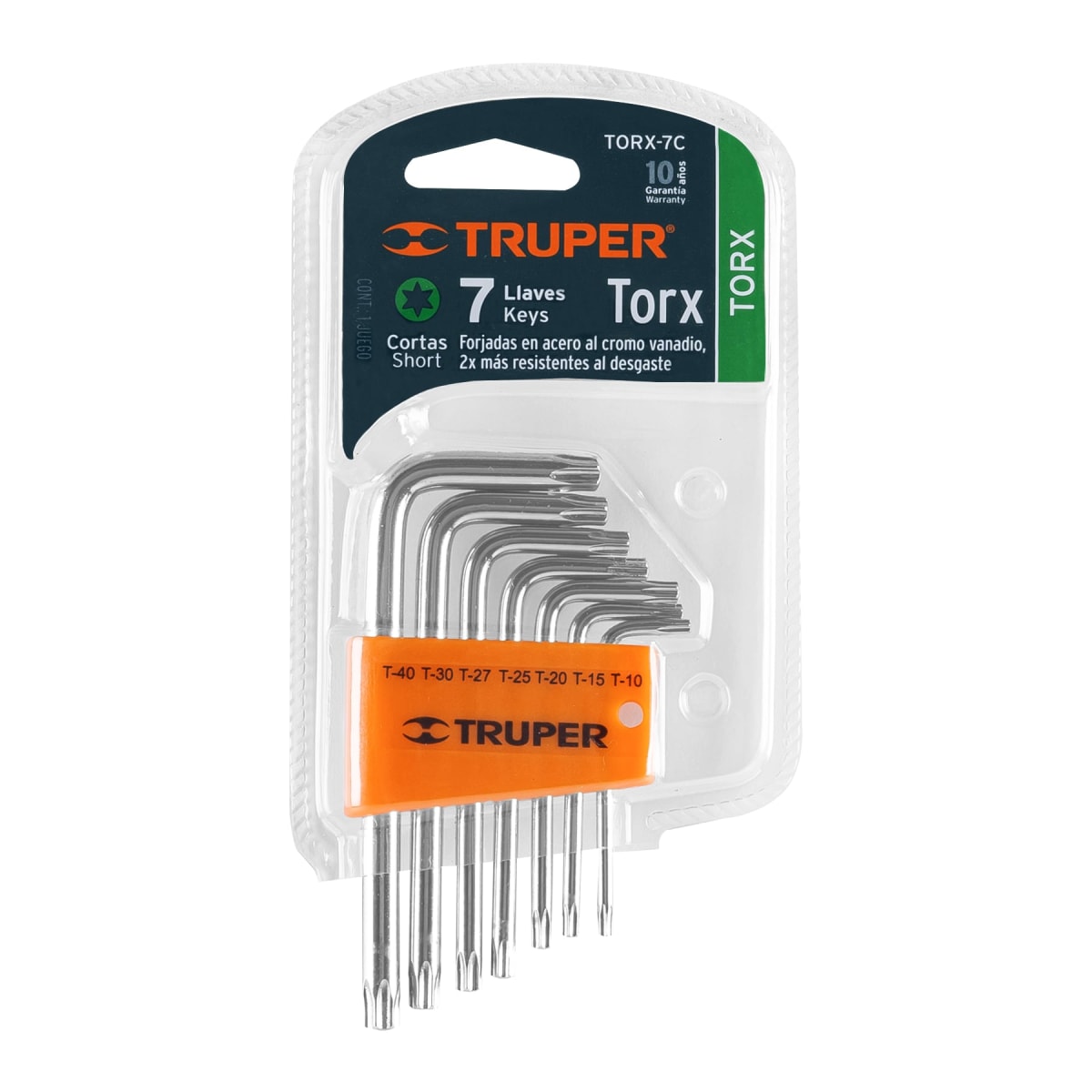 Juego de 7 llaves torx con organizador Truper2