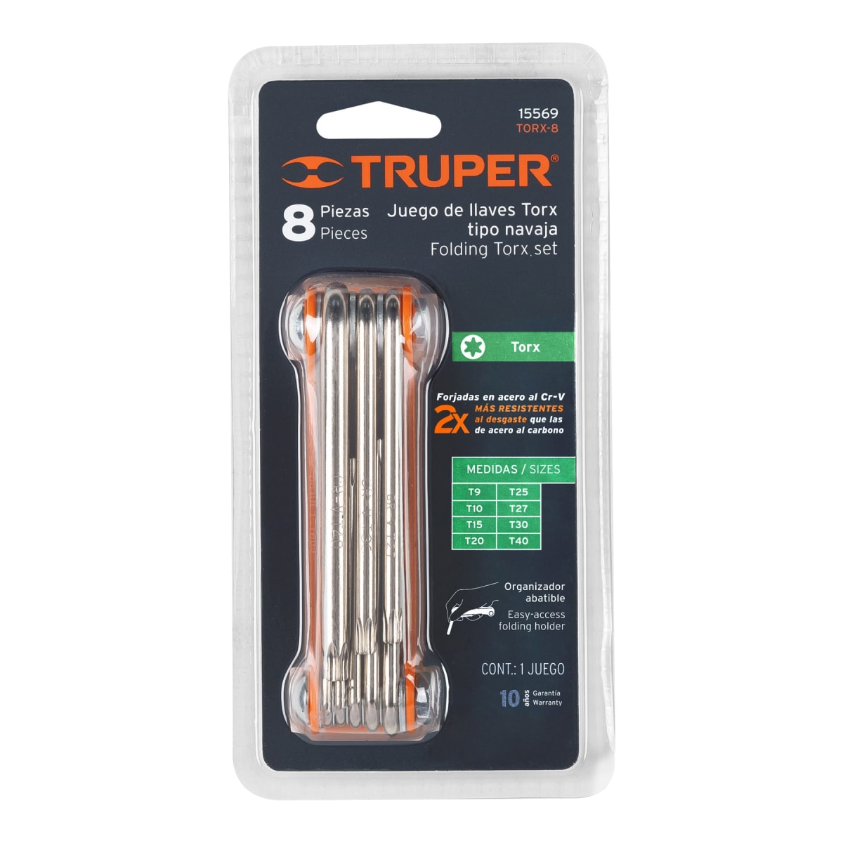 Juego de 8 llaves Torx tipo navaja Truper4
