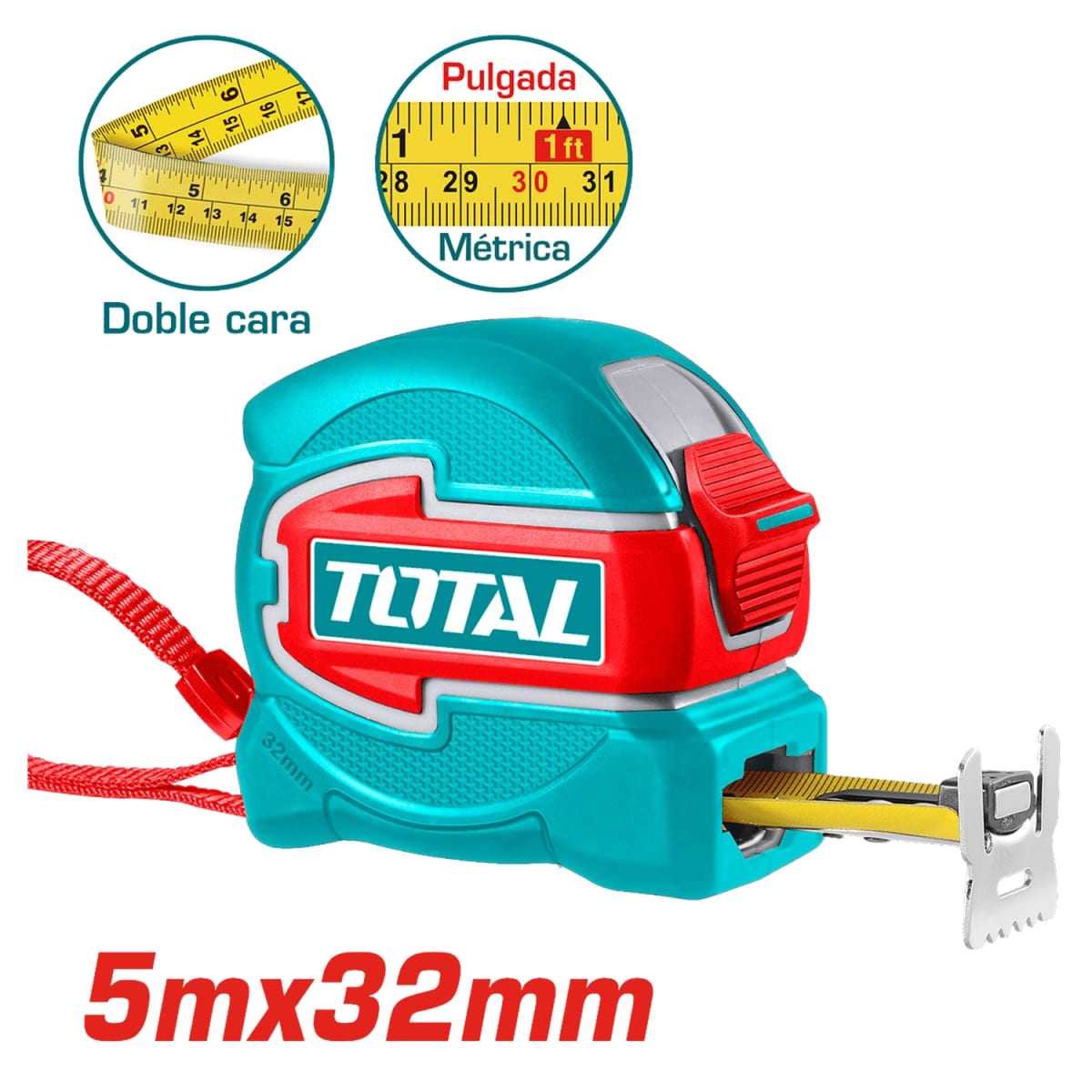 Combo 2 en 1 Cinta 5m + Medidor Laser 100m Total4