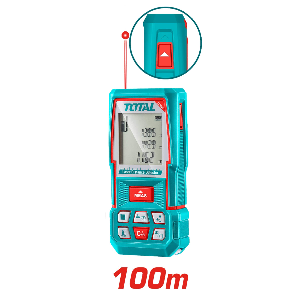 Combo 2 en 1 Cinta 5m + Medidor Laser 100m Total5