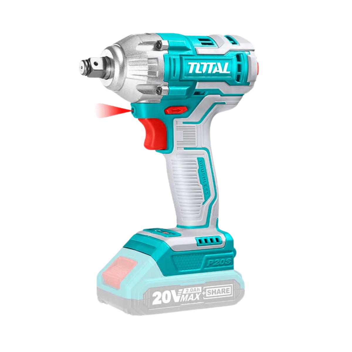 Combo llave de impacto 20v + llave ratchet 20v + set dados Total2