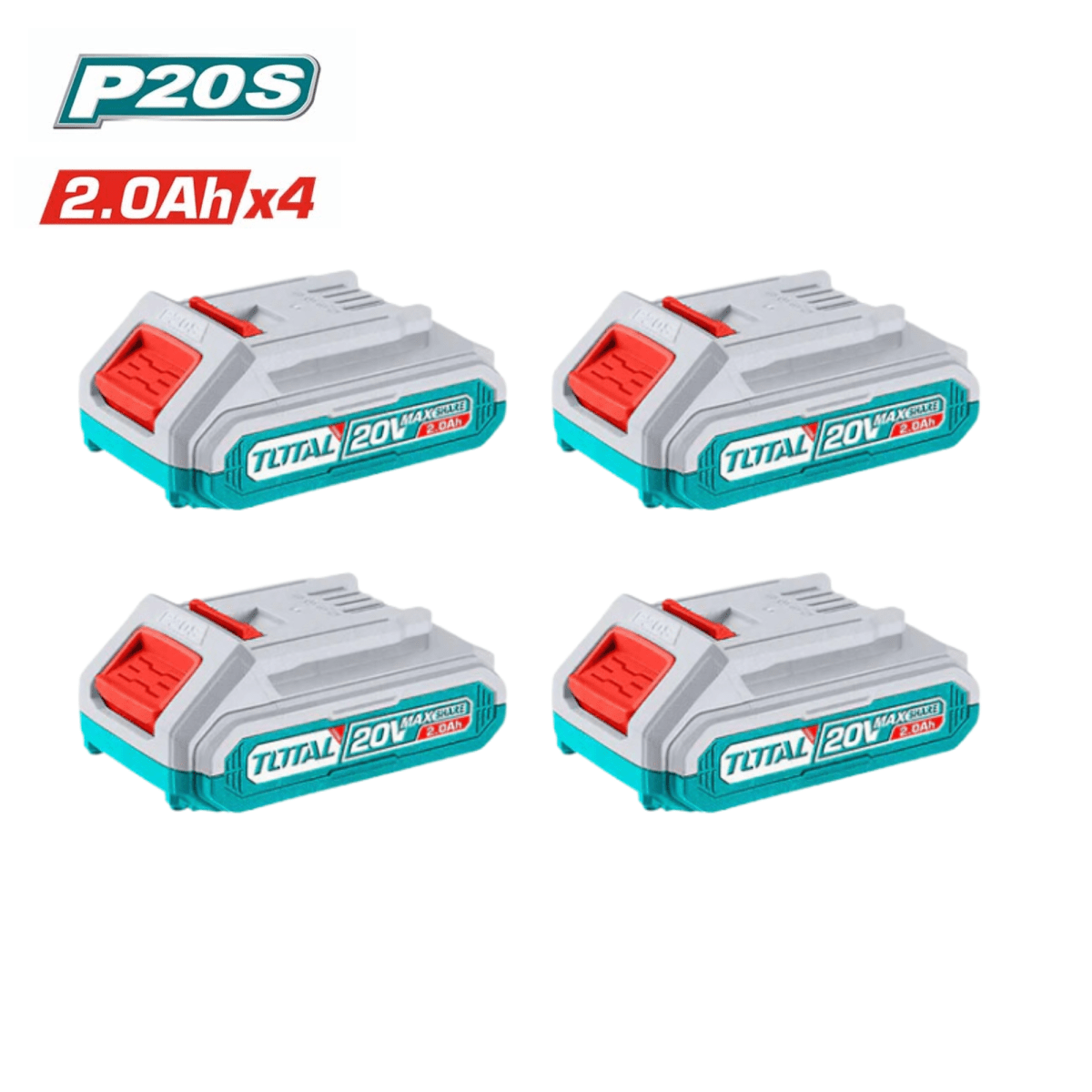Pack 2 baterias 20v 4ah + 4 baterias 20v 2ah + cargador Total3
