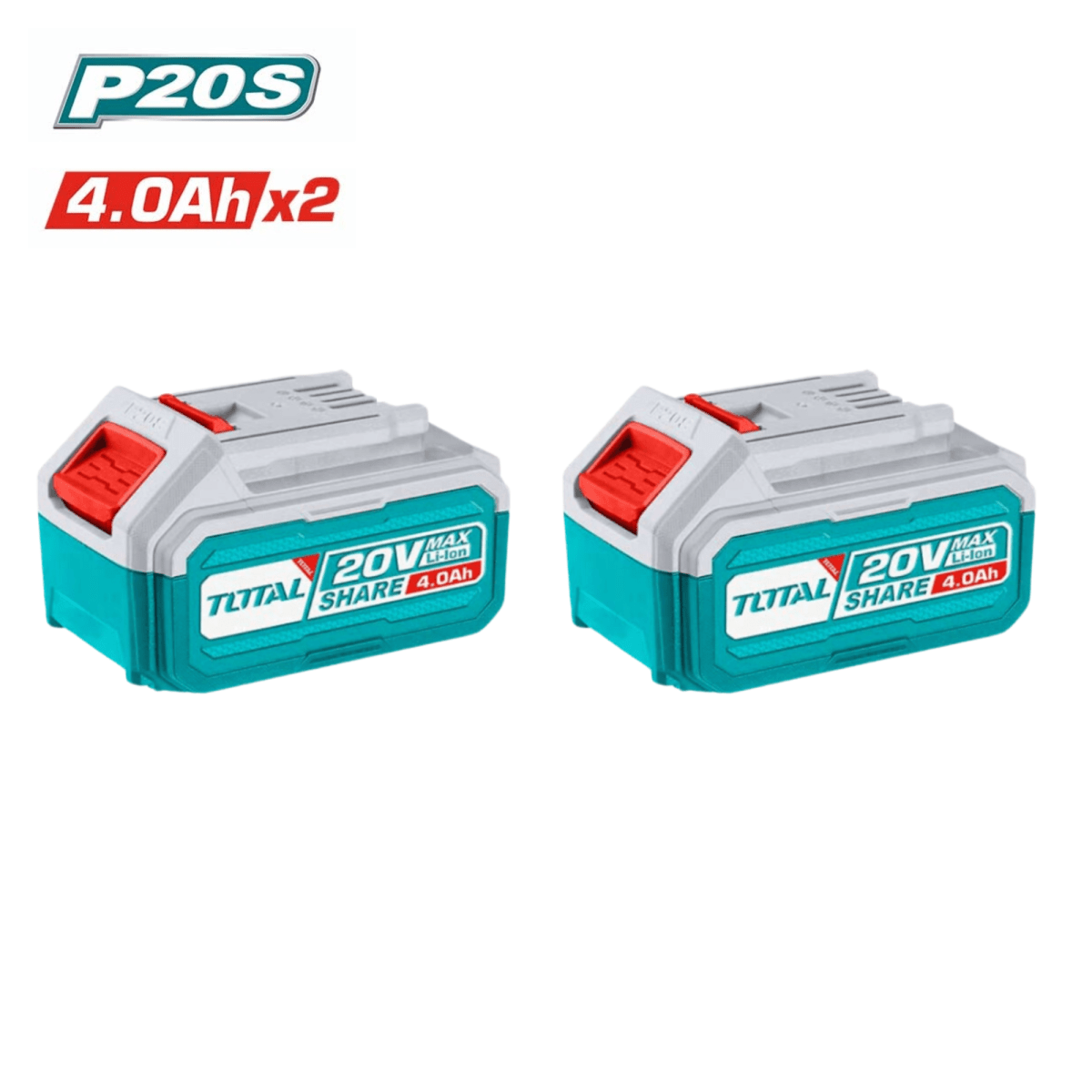 Pack 2 baterias 20v 4ah + 4 baterias 20v 2ah + cargador Total2